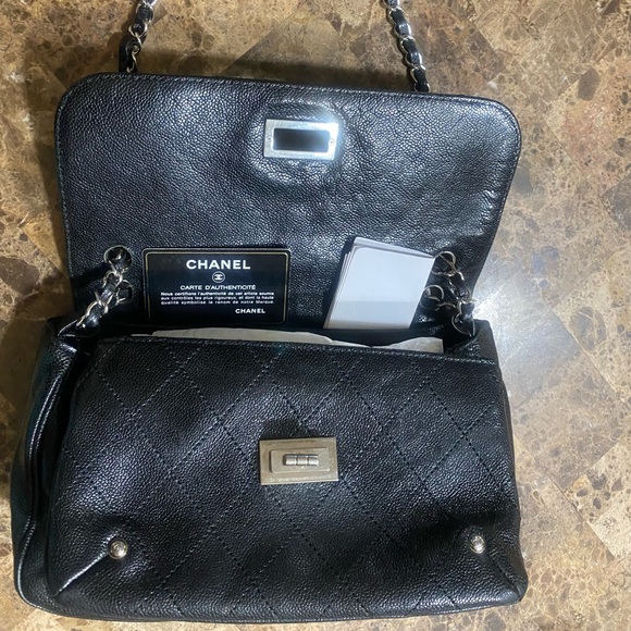 rare Chanel reissue flap bag caviar with card & copy of original receipt - Picture 4 of 16